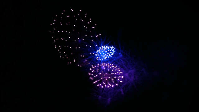 [4k] Fireworks Video Black Footage, FWCK S Edition, Peony Blue Small (1 of 9) [Digital]