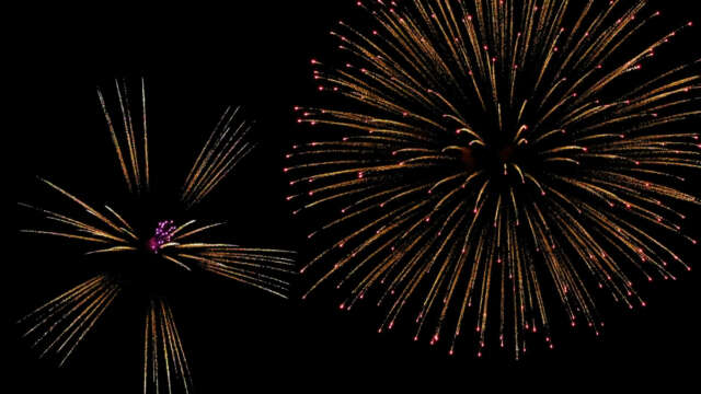 [4k] Fireworks Video Black Footage, FWCK L Edition, Peony Horsetail (3 of 10) [Digital]