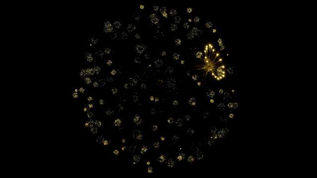 rk22 4k uhd fireworks video black footage with sound, 01 peony effect