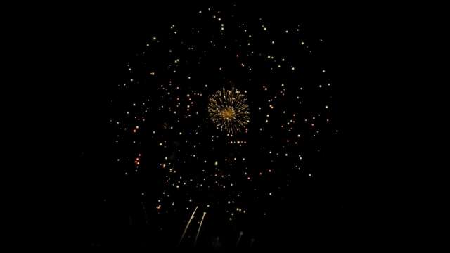 rk22 4k uhd fireworks video black footage with sound, 01 peony effect