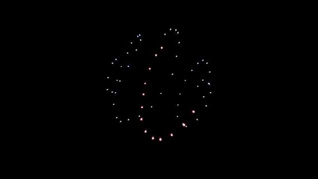JPT26 Fireworks Videos Black Footage in 4k UHD with Sound, 10 Figures Spirals Glitter Single Shots